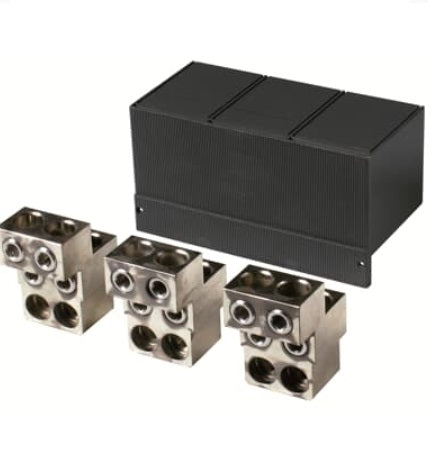 Juego de 6 Pzas de Terminales para 4 Cables de 250-500 Kcmil, Tipo Borne Externo, FC CU AI, Codigo 1SDA063114R1, Para Interruptor Trifasico Tmax T7,
