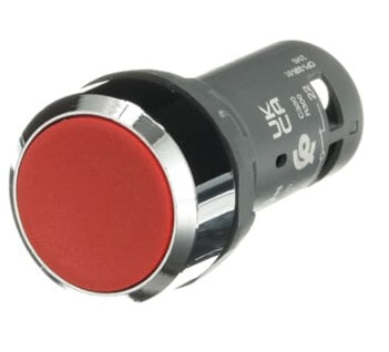 Boton Pulsador Color Rojo, Compacto, Modelo CP1-30R-01