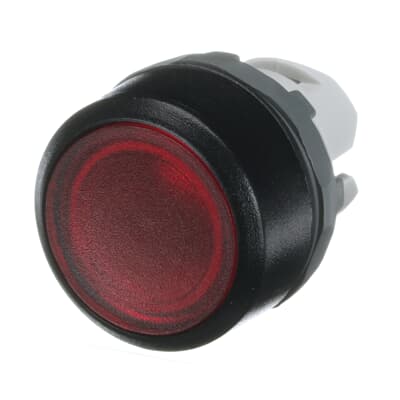 Boton Pulsador Momentaneo Color Rojo, Iluminado, Modular, MP1-11R, Agregar Holder y Bloque de Contactos