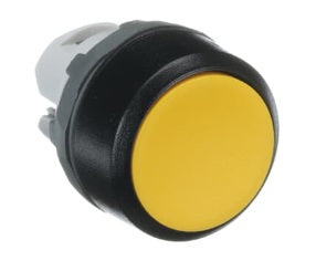 Boton Pulsador Momentaneo Color Amarillo, Modular, Modelo MP1-10Y, Agregar Holder y Bloque de Contacto