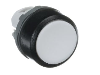 Boton Pulsador Momentaneo Color Blanco, Modular, Modelo MP1-10W, Agregar Holder y Bloque de Contacto