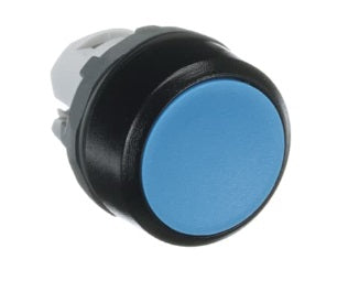 Boton Pulsador Momentaneo Color Azul, Modular Modelo MP1-10L, Agregar Holder y Bloque de Contacto