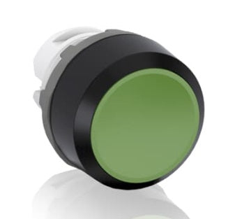 Boton Pulsador Momentaneo Color Verde, Modular, Modelo MP1-10G, Agregar Holder y Bloque de Contacto