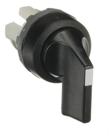 Boton Selector Modular de 2 Posiciones, No Iluminado, Maneta Larga, Modelo M2SS5-10B, Agregar Holder y Bloque de Contactos