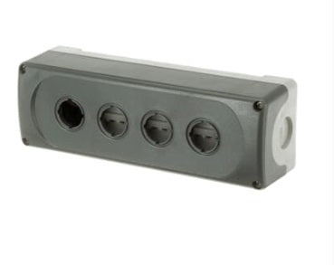 Botonera Plastica Color Gris Modelo MEP4-0, 4 Huecos/ Orificios para Boton de 22mm
