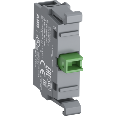 Bloque de Contacto 1 NA, para Boton Modular, Marca ABB, Modelo MCB-10, 1 Contacto Normalmente Abierto