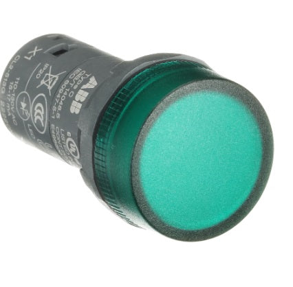 Lampara Piloto Compacta, Modelo CL2-523G, Color Verde, Con LED Incluido de 220-240 VCA