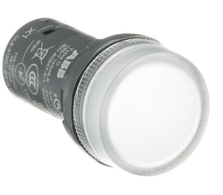 Lampara Piloto Compacta Modelo CL2-513W, Color Blanco Con LED Integrado 110-120 VCA