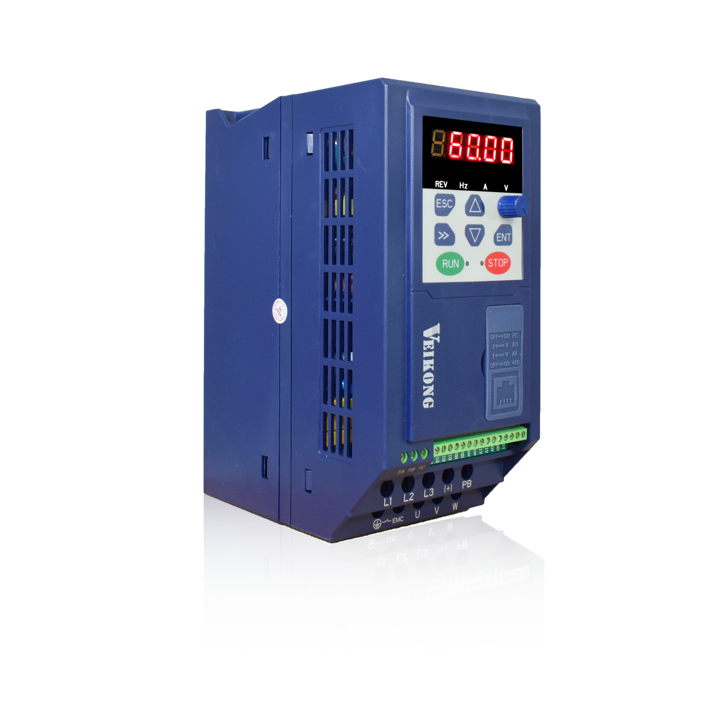 Variador de Frecuencia Marca Veikong Monofásico 3 hp VFD500M-2R2GS2B, 200 - 240 VAC, Corriente (A): 10.6 - 12.5