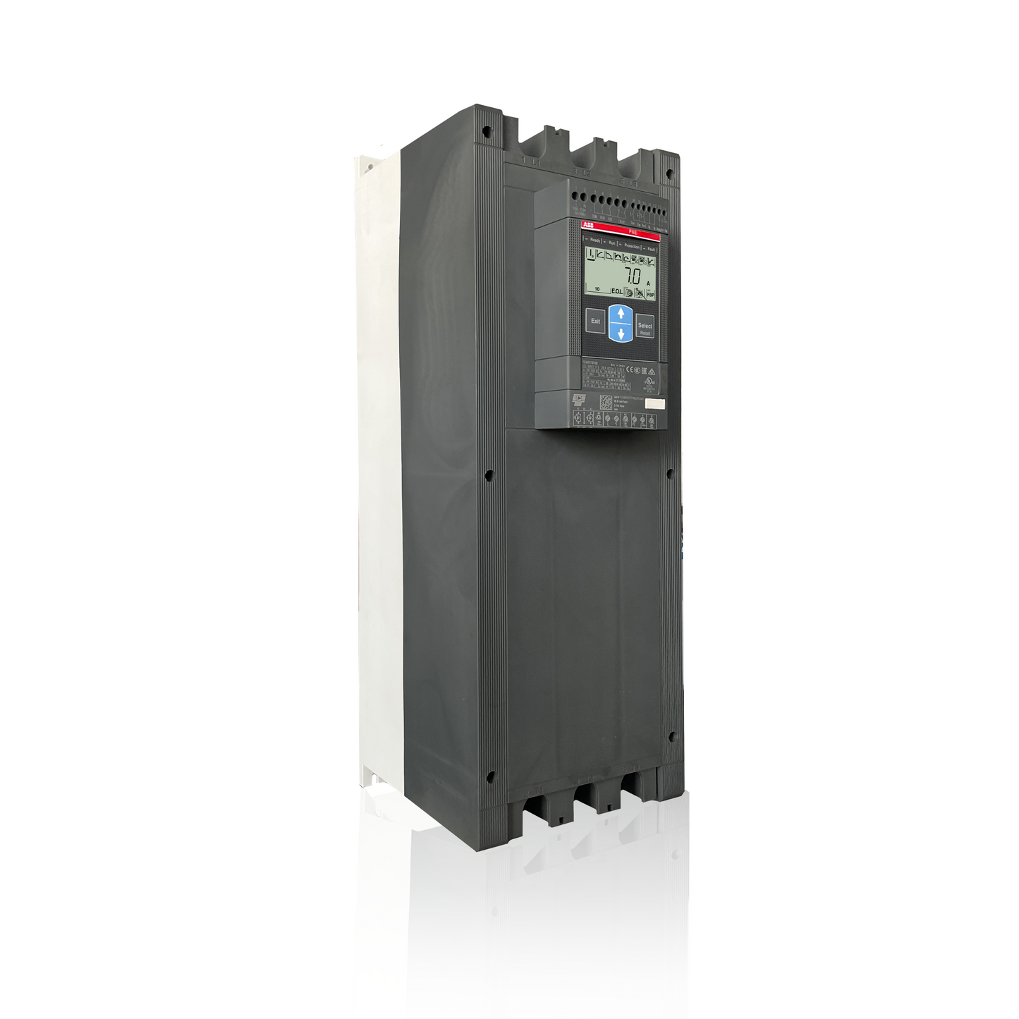 Arrancador Suave Trifásico, Tipo PSE300-600-70, 200 HP 440 VAC - 100 HP 240 VAC, SERV. PESADO, CLASE 30, 248 AMP / 250 HP 440 VAC - 100 HP 240 VAC SERV. NORMAL CLASE 10, 302 AMP CODIGO: 1SFA897114R7000